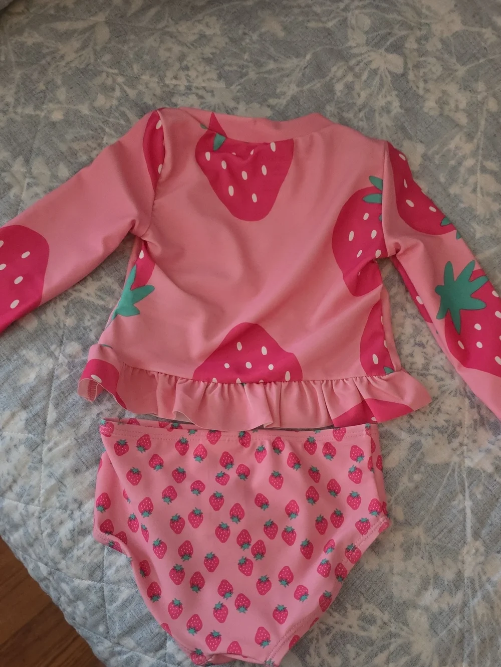 Carter's Strawberry Two-Piece Swimsuit Pink & Green Baby 9M NWT